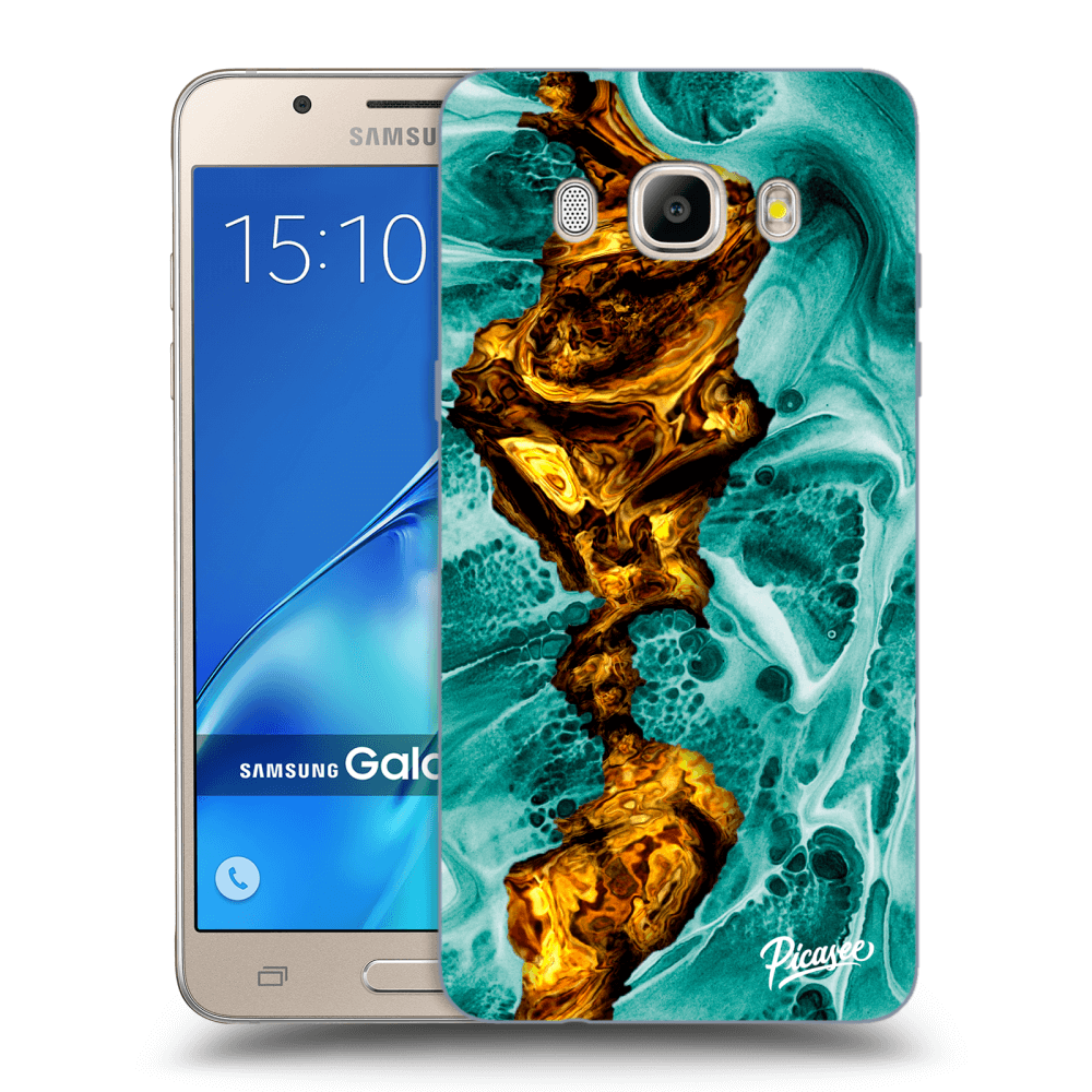 Picasee husă transparentă din silicon pentru Samsung Galaxy J5 2016 J510F - Goldsky