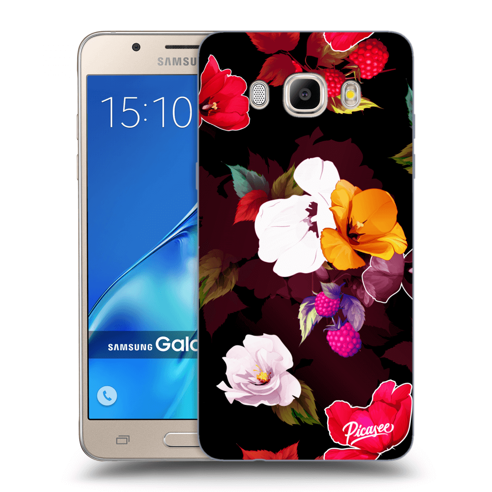 Picasee husă transparentă din silicon pentru Samsung Galaxy J5 2016 J510F - Flowers and Berries