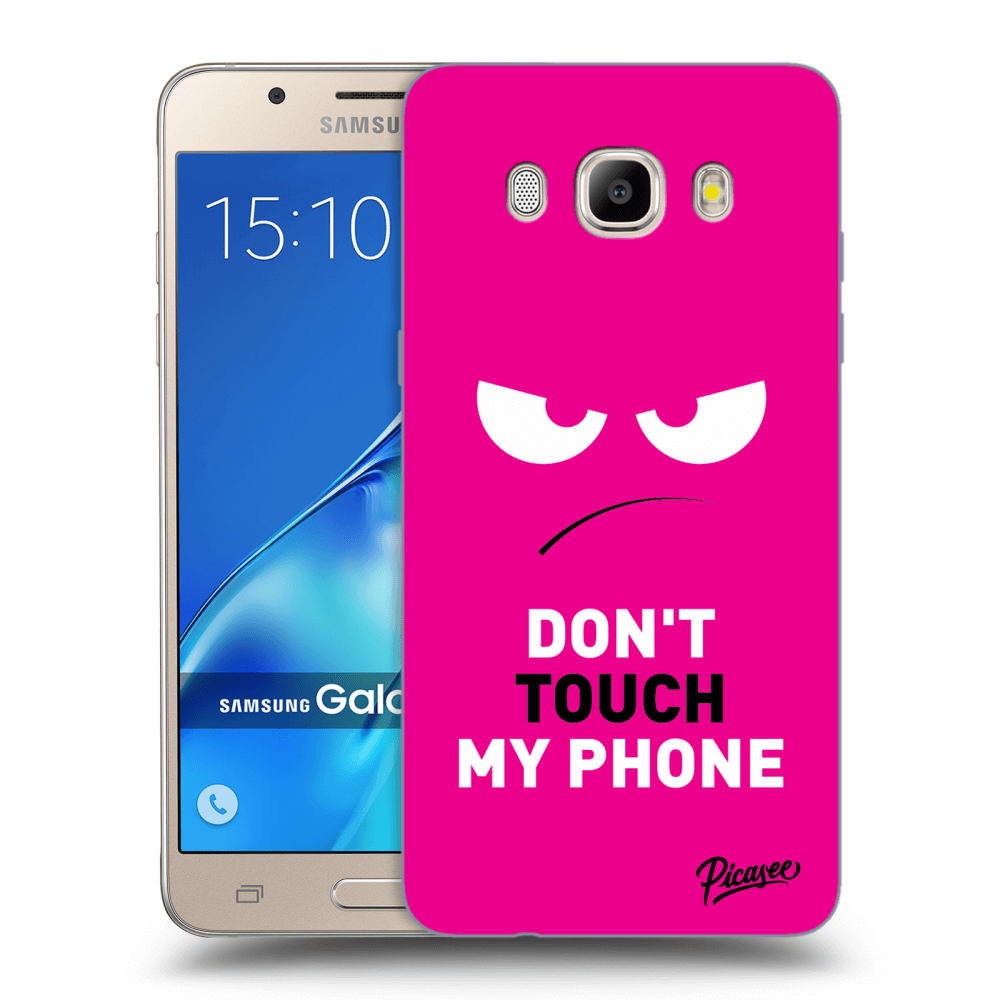 Picasee husă transparentă din silicon pentru Samsung Galaxy J5 2016 J510F - Angry Eyes - Pink