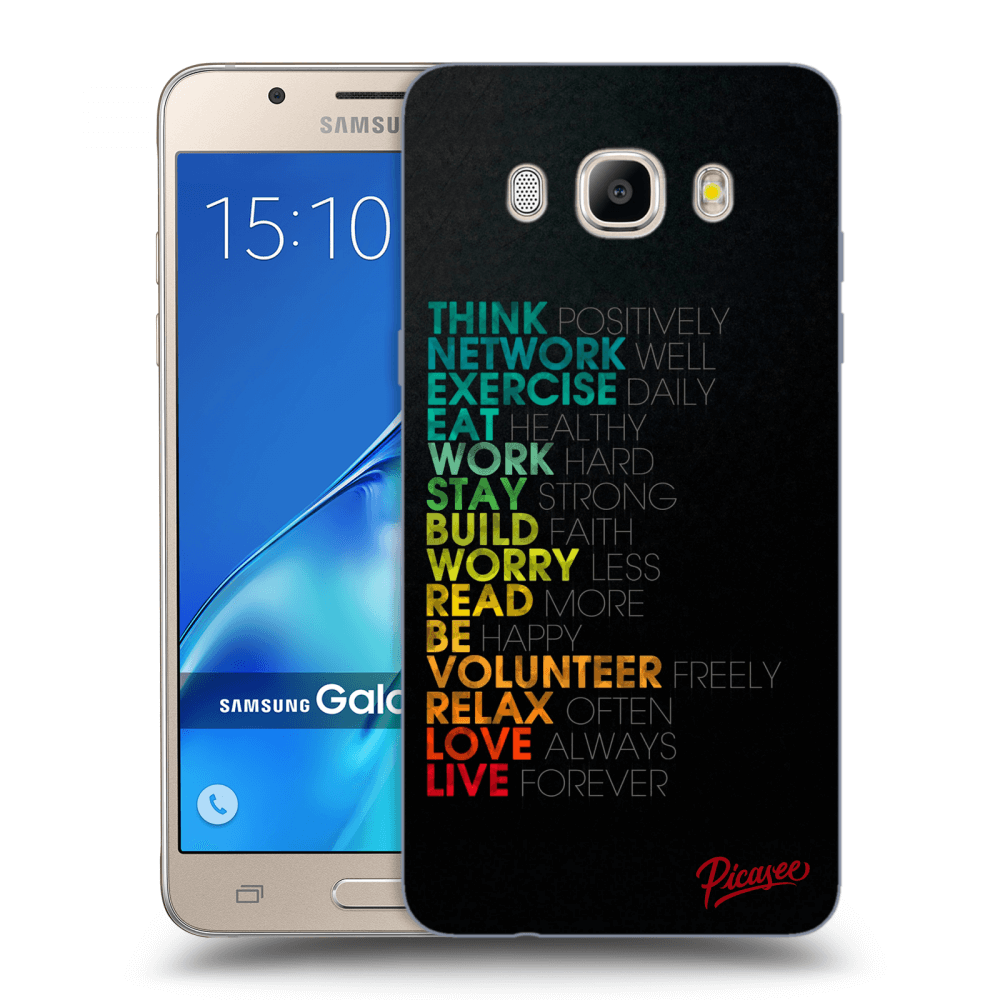 Picasee husă transparentă din silicon pentru Samsung Galaxy J5 2016 J510F - Motto life