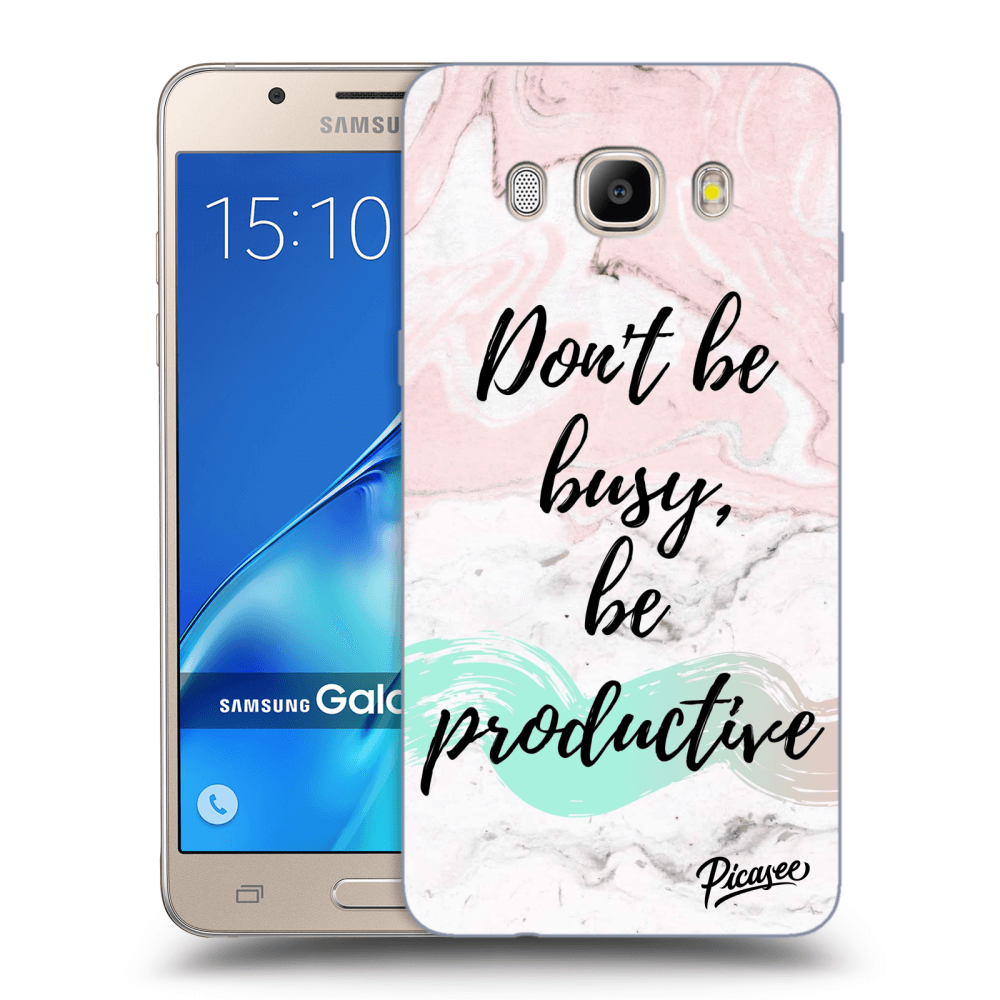 Picasee husă transparentă din silicon pentru Samsung Galaxy J5 2016 J510F - Don't be busy, be productive