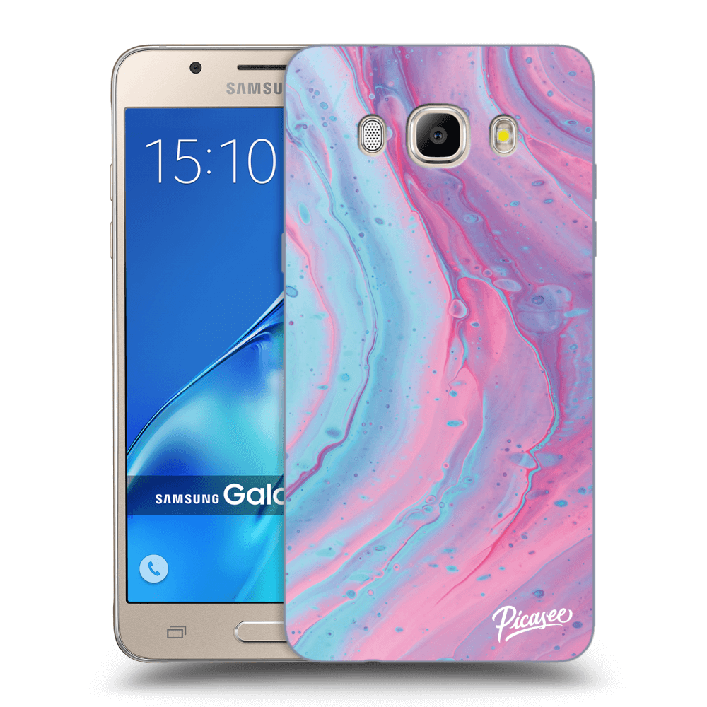 Picasee husă transparentă din silicon pentru Samsung Galaxy J5 2016 J510F - Pink liquid