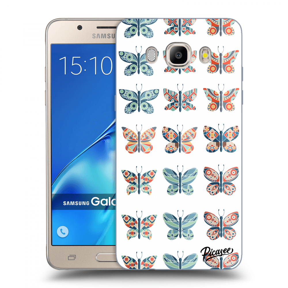 Picasee husă transparentă din silicon pentru Samsung Galaxy J5 2016 J510F - Butterflies