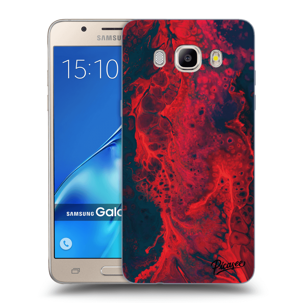 Picasee husă transparentă din silicon pentru Samsung Galaxy J5 2016 J510F - Organic red