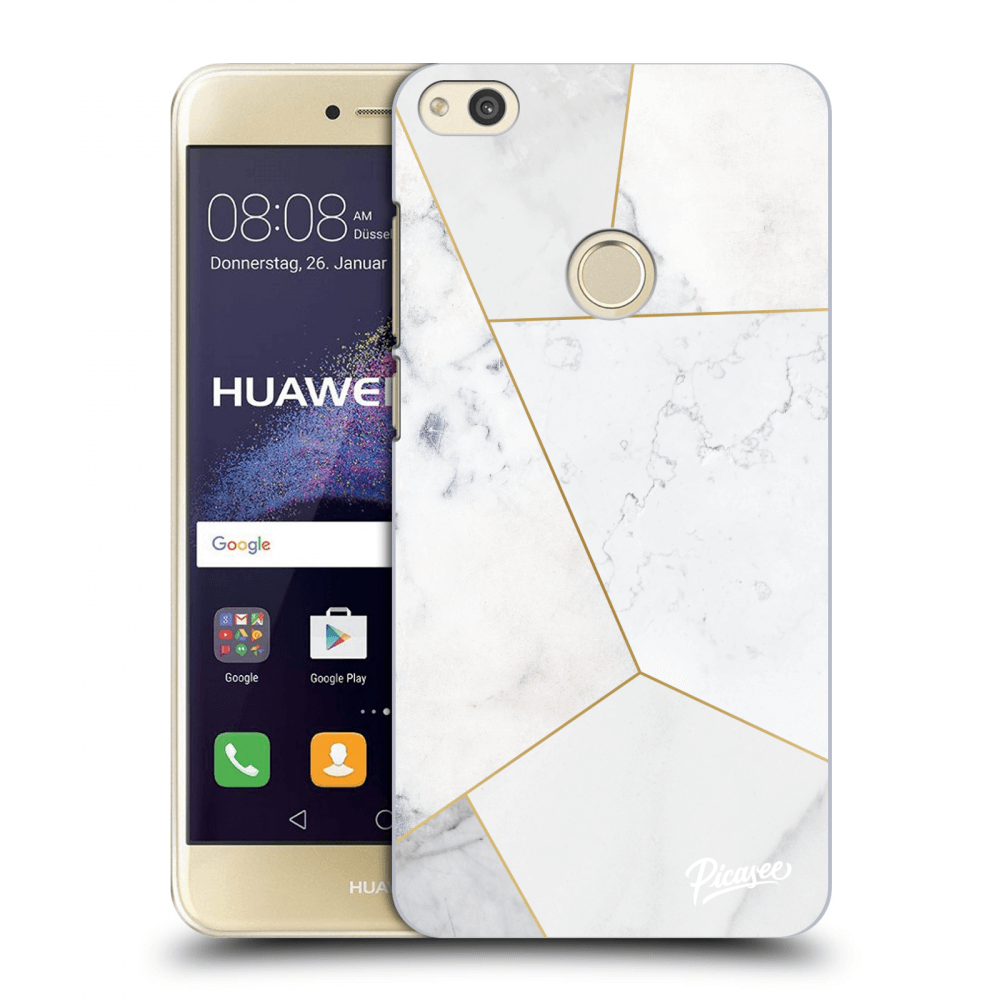 Picasee husă transparentă din silicon pentru Huawei P9 Lite 2017 - White tile