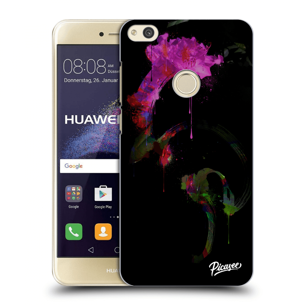 Picasee husă transparentă din silicon pentru Huawei P9 Lite 2017 - Peony black