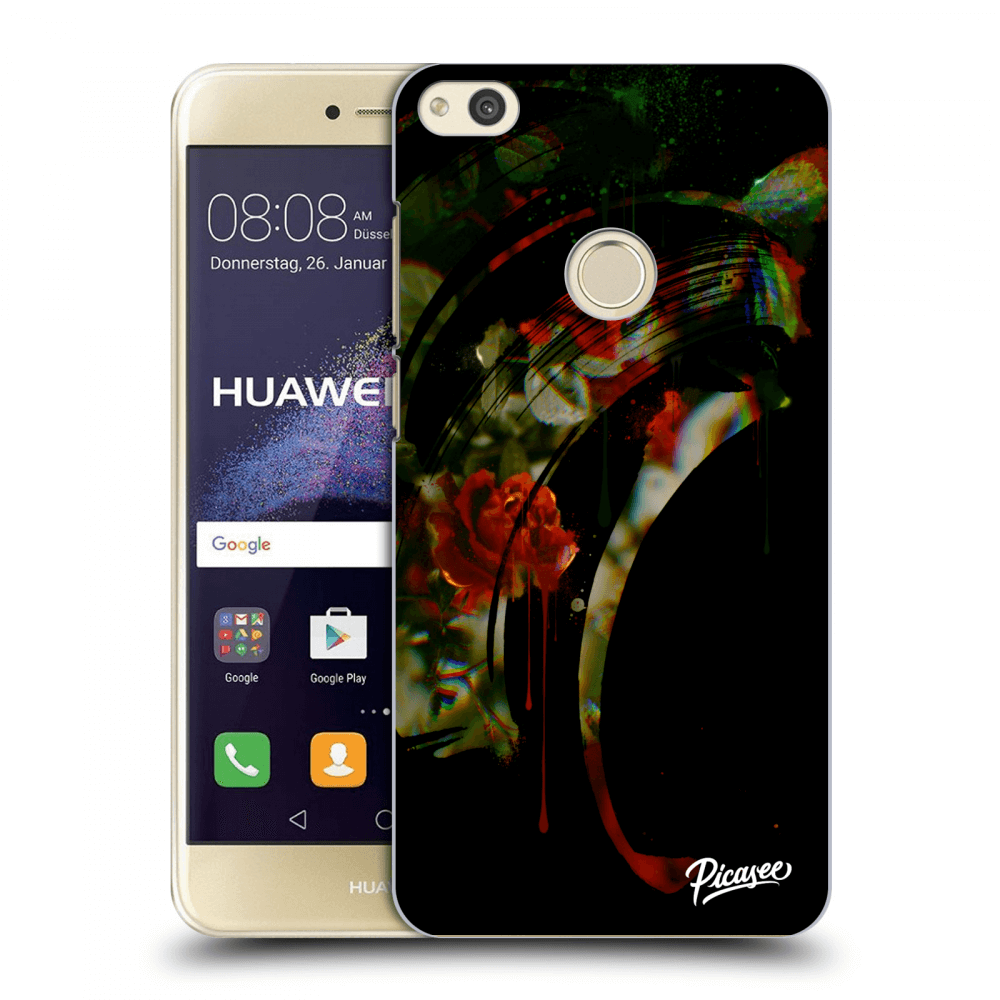 Picasee husă transparentă din silicon pentru Huawei P9 Lite 2017 - Roses black