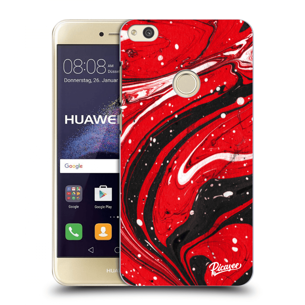 Picasee husă transparentă din silicon pentru Huawei P9 Lite 2017 - Red black
