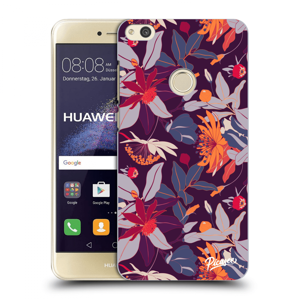 Picasee husă transparentă din silicon pentru Huawei P9 Lite 2017 - Purple Leaf