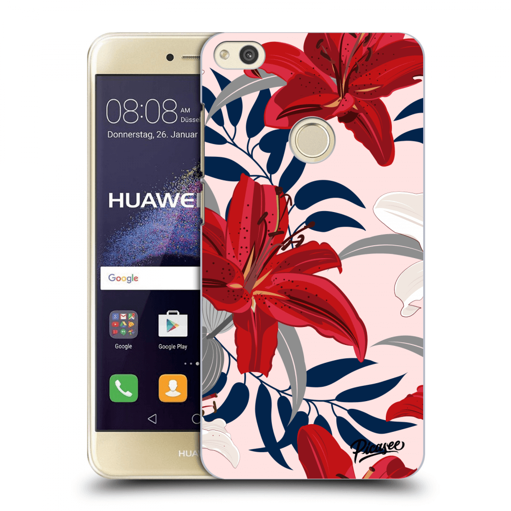 Picasee husă transparentă din silicon pentru Huawei P9 Lite 2017 - Red Lily