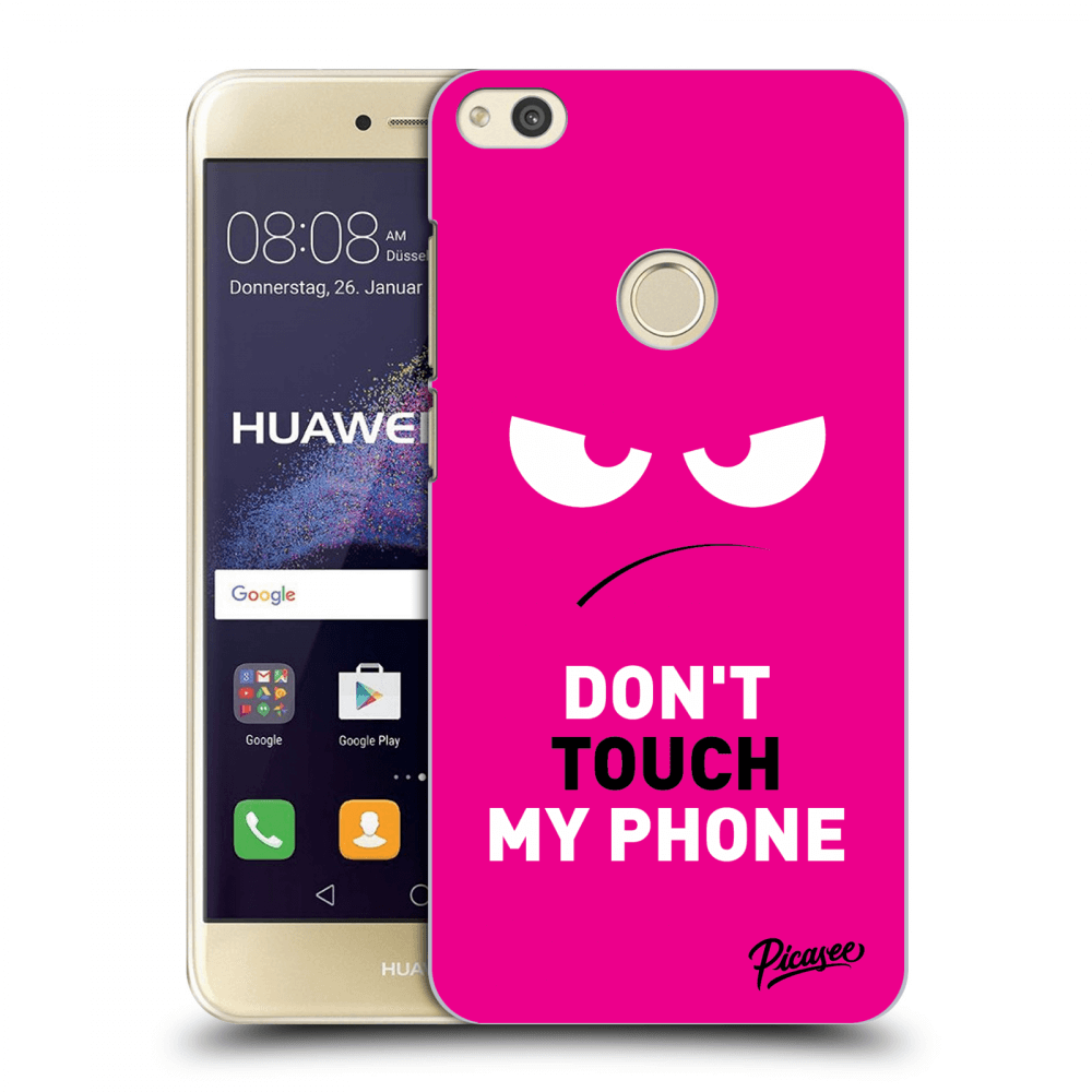 Picasee husă transparentă din silicon pentru Huawei P9 Lite 2017 - Angry Eyes - Pink