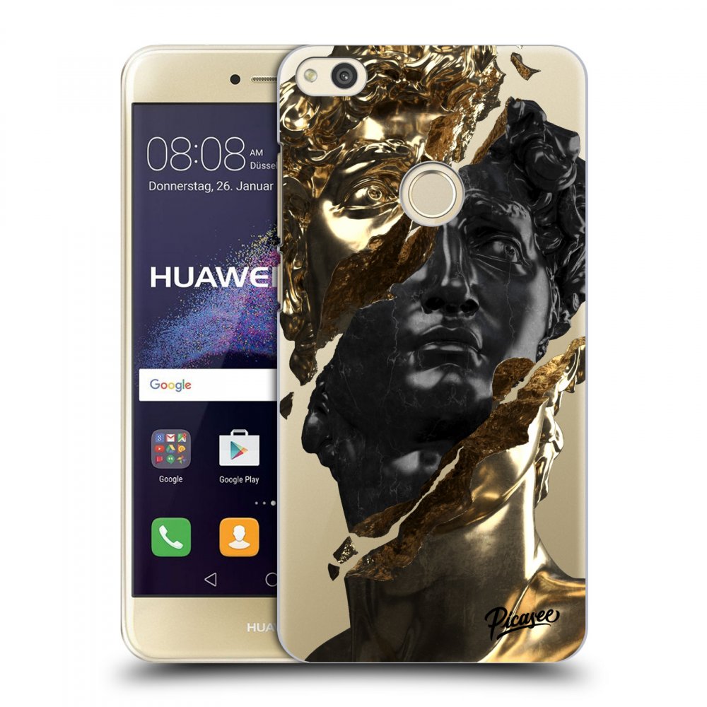 Picasee husă transparentă din silicon pentru Huawei P9 Lite 2017 - Gold - Black