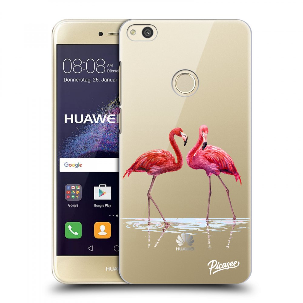 Picasee husă transparentă din silicon pentru Huawei P9 Lite 2017 - Flamingos couple