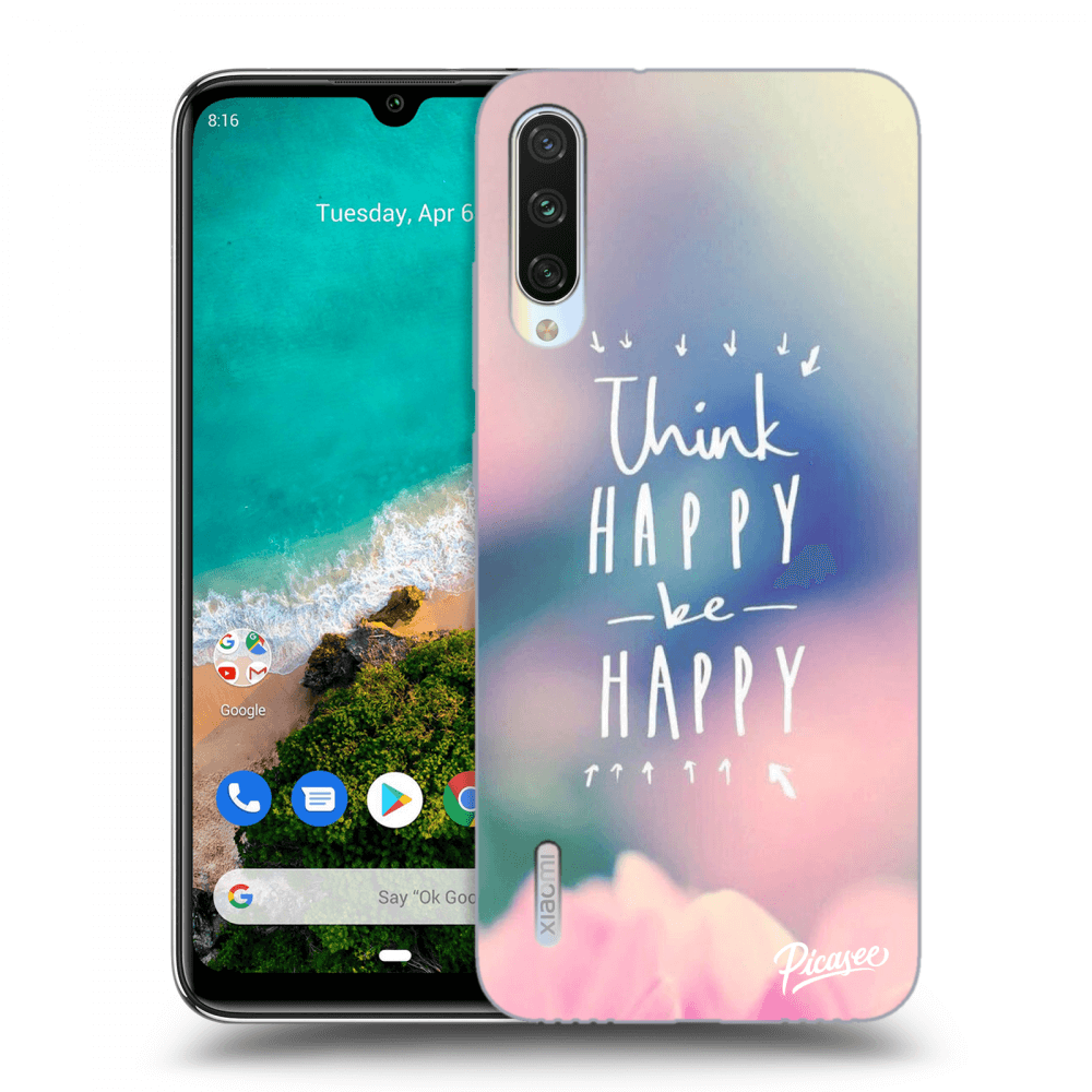 Picasee husă transparentă din silicon pentru Xiaomi Mi A3 - Think happy be happy