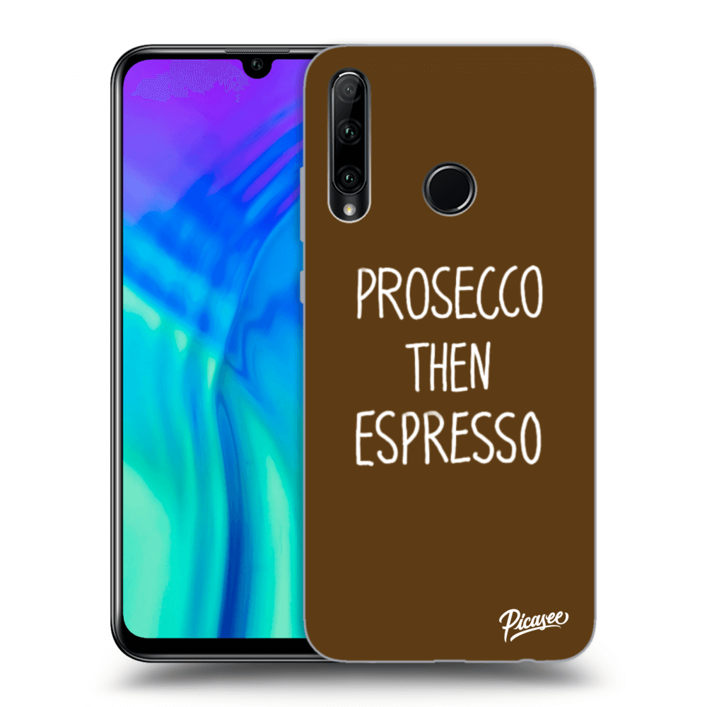 Picasee husă transparentă din silicon pentru Honor 20 Lite - Prosecco then espresso