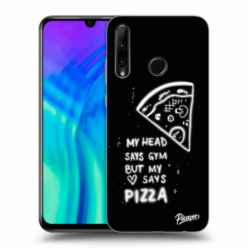 Picasee husă neagră din silicon pentru Honor 20 Lite - Pizza