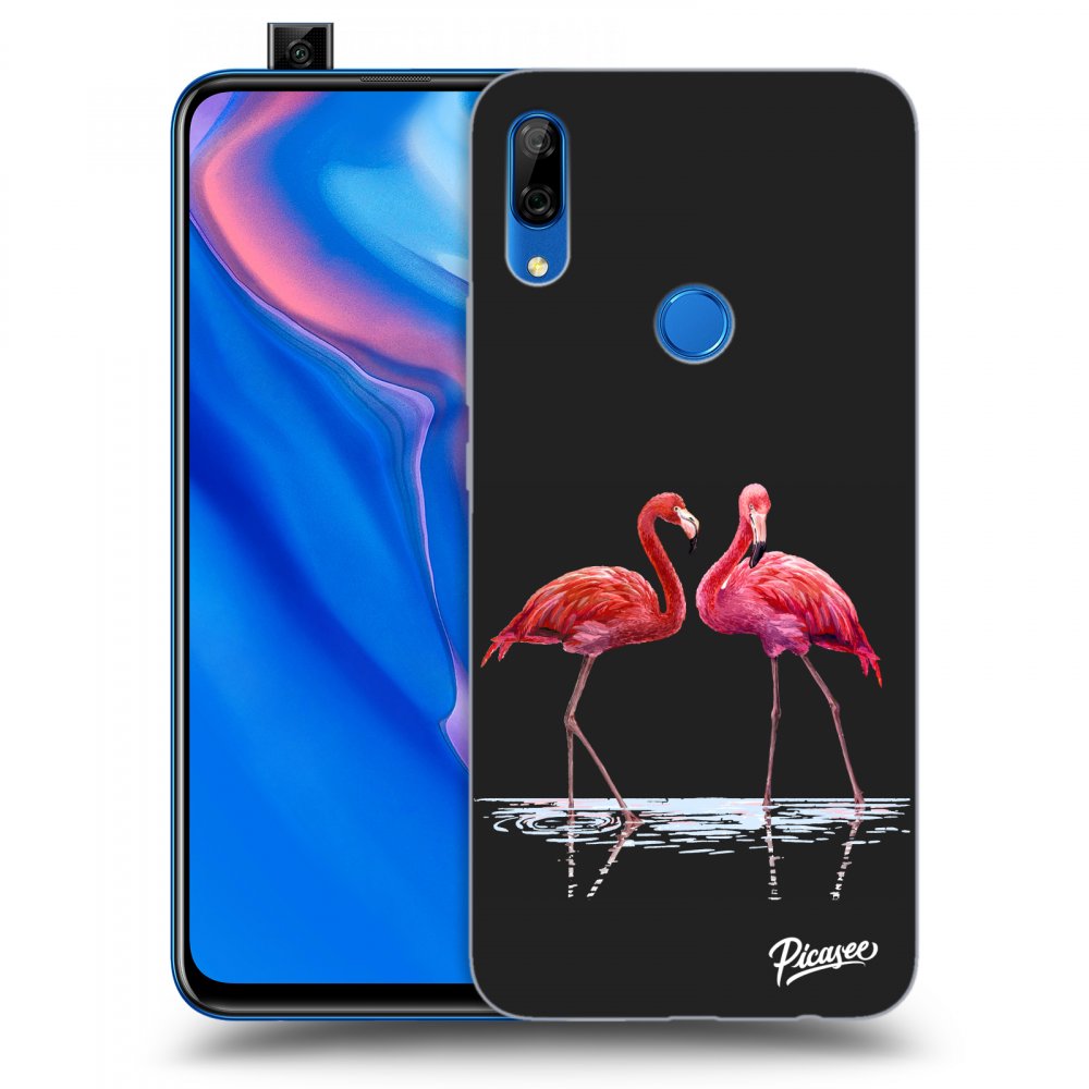 Picasee husă neagră din silicon pentru Huawei P Smart Z - Flamingos couple