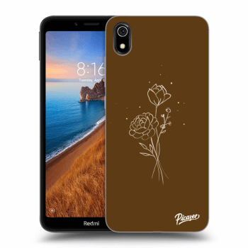 Husă pentru Xiaomi Redmi 7A - Brown flowers