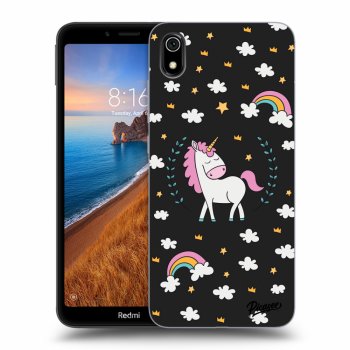 Picasee husă neagră din silicon pentru Xiaomi Redmi 7A - Unicorn star heaven