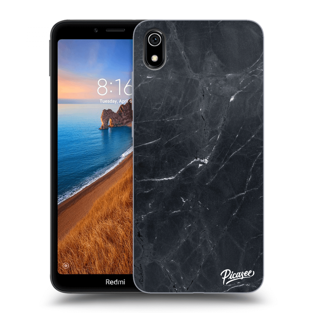 Picasee husă transparentă din silicon pentru Xiaomi Redmi 7A - Black marble
