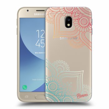 Picasee husă transparentă din silicon pentru Samsung Galaxy J3 2017 J330F - Flowers pattern