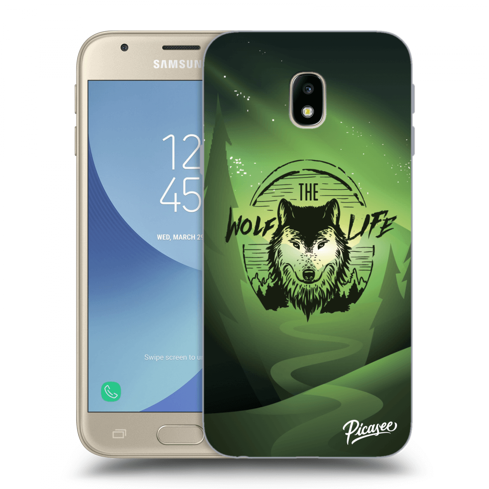 Picasee husă transparentă din silicon pentru Samsung Galaxy J3 2017 J330F - Wolf life