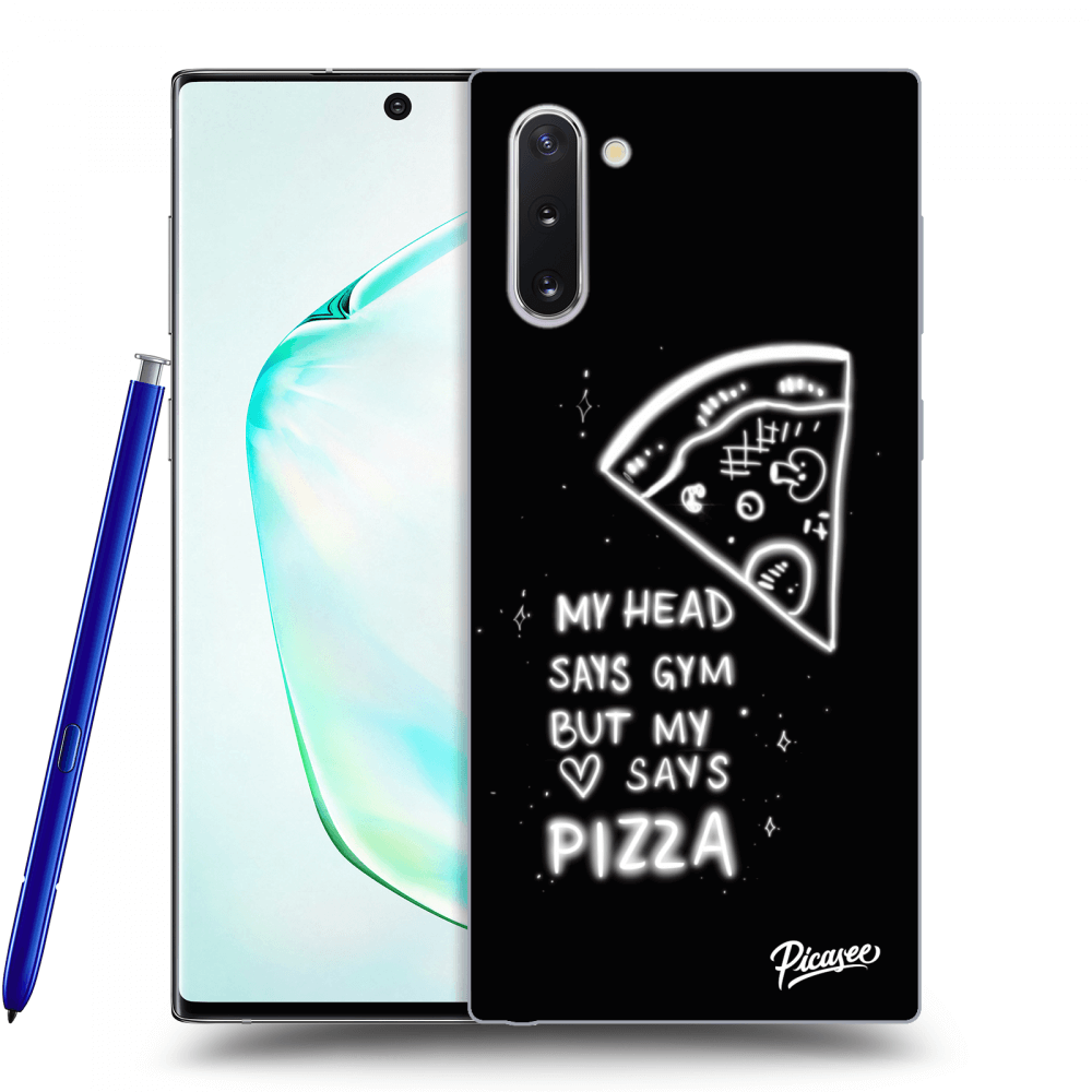 Picasee husă neagră din silicon pentru Samsung Galaxy Note 10 N970F - Pizza