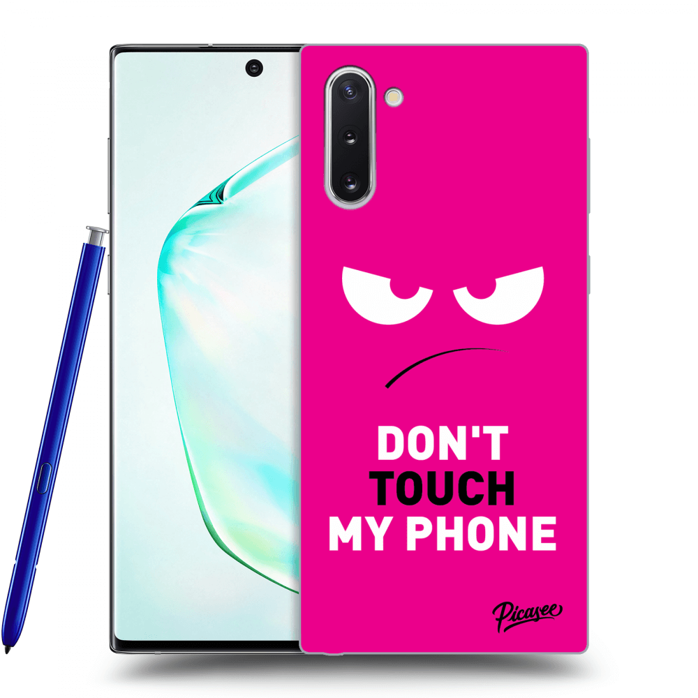 Picasee husă transparentă din silicon pentru Samsung Galaxy Note 10 N970F - Angry Eyes - Pink