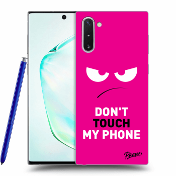 Picasee husă neagră din silicon pentru Samsung Galaxy Note 10 N970F - Angry Eyes - Pink