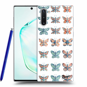 Picasee husă neagră din silicon pentru Samsung Galaxy Note 10 N970F - Butterflies