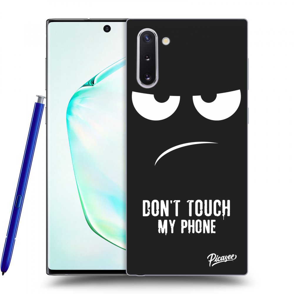 Picasee husă neagră din silicon pentru Samsung Galaxy Note 10 N970F - Don't Touch My Phone