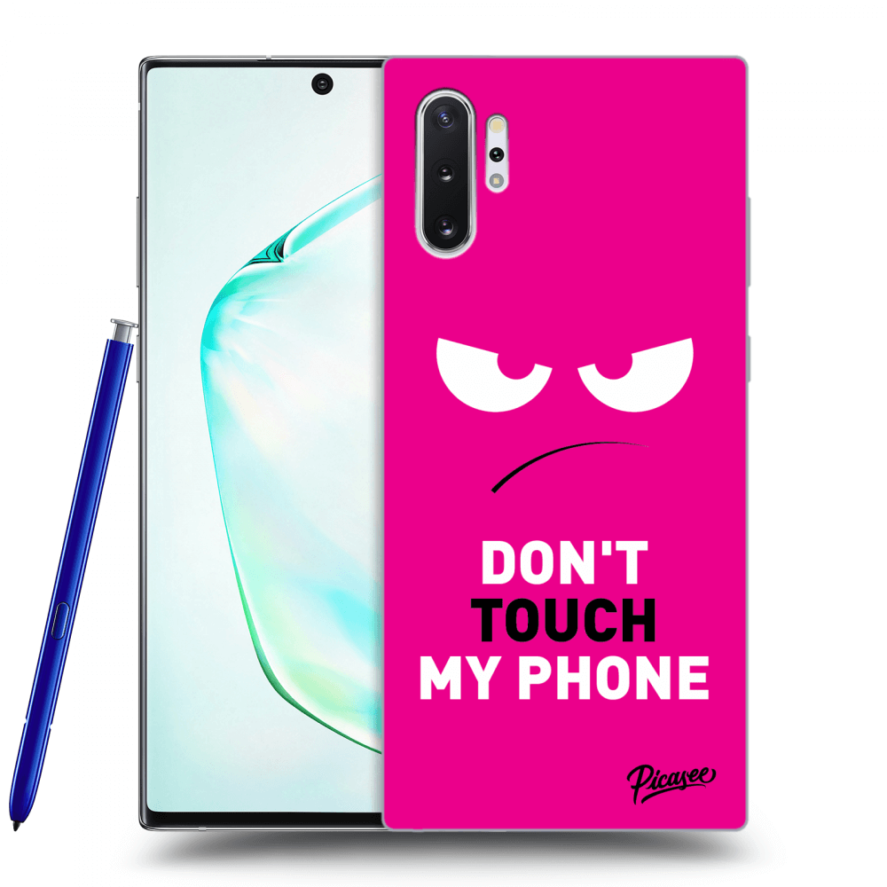 Picasee husă transparentă din silicon pentru Samsung Galaxy Note 10+ N975F - Angry Eyes - Pink