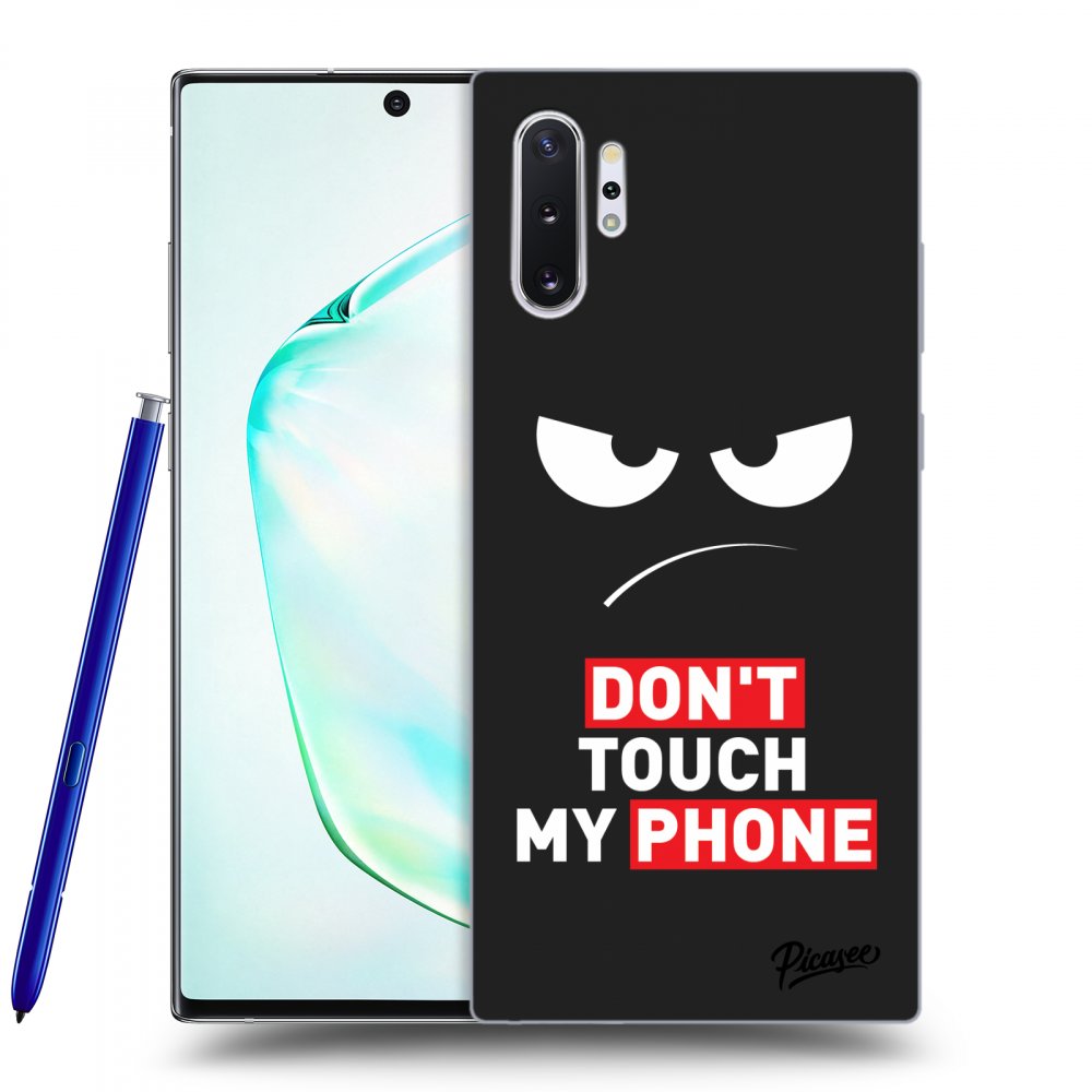 Picasee husă neagră din silicon pentru Samsung Galaxy Note 10+ N975F - Angry Eyes - Transparent