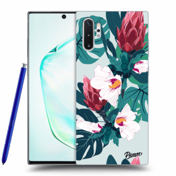 Picasee husă neagră din silicon pentru Samsung Galaxy Note 10+ N975F - Rhododendron