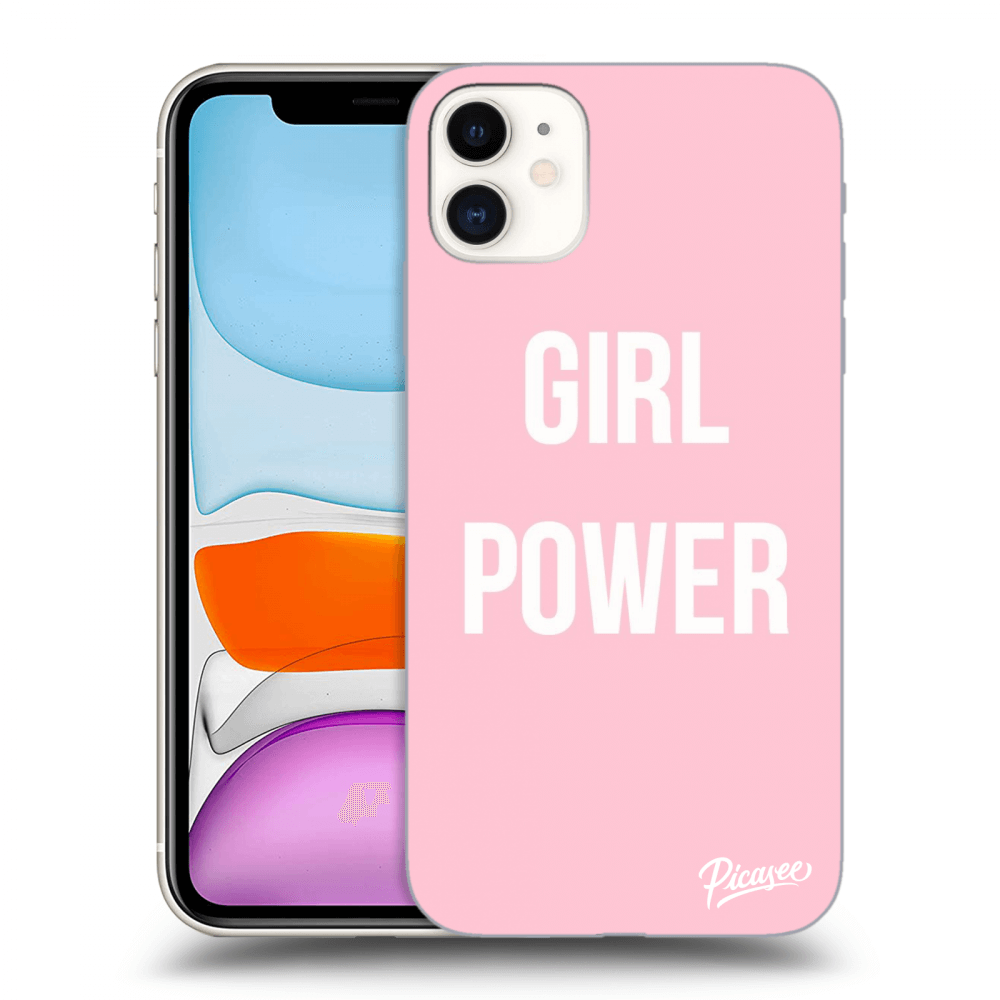 Picasee husă neagră din silicon pentru Apple iPhone 11 - Girl power