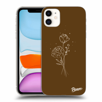 Picasee ULTIMATE CASE MagSafe pentru Apple iPhone 11 - Brown flowers