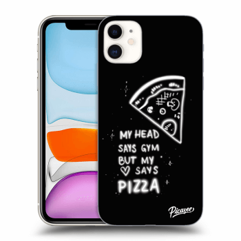 Picasee husă neagră din silicon pentru Apple iPhone 11 - Pizza