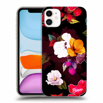 Picasee husă transparentă din silicon pentru Apple iPhone 11 - Flowers and Berries