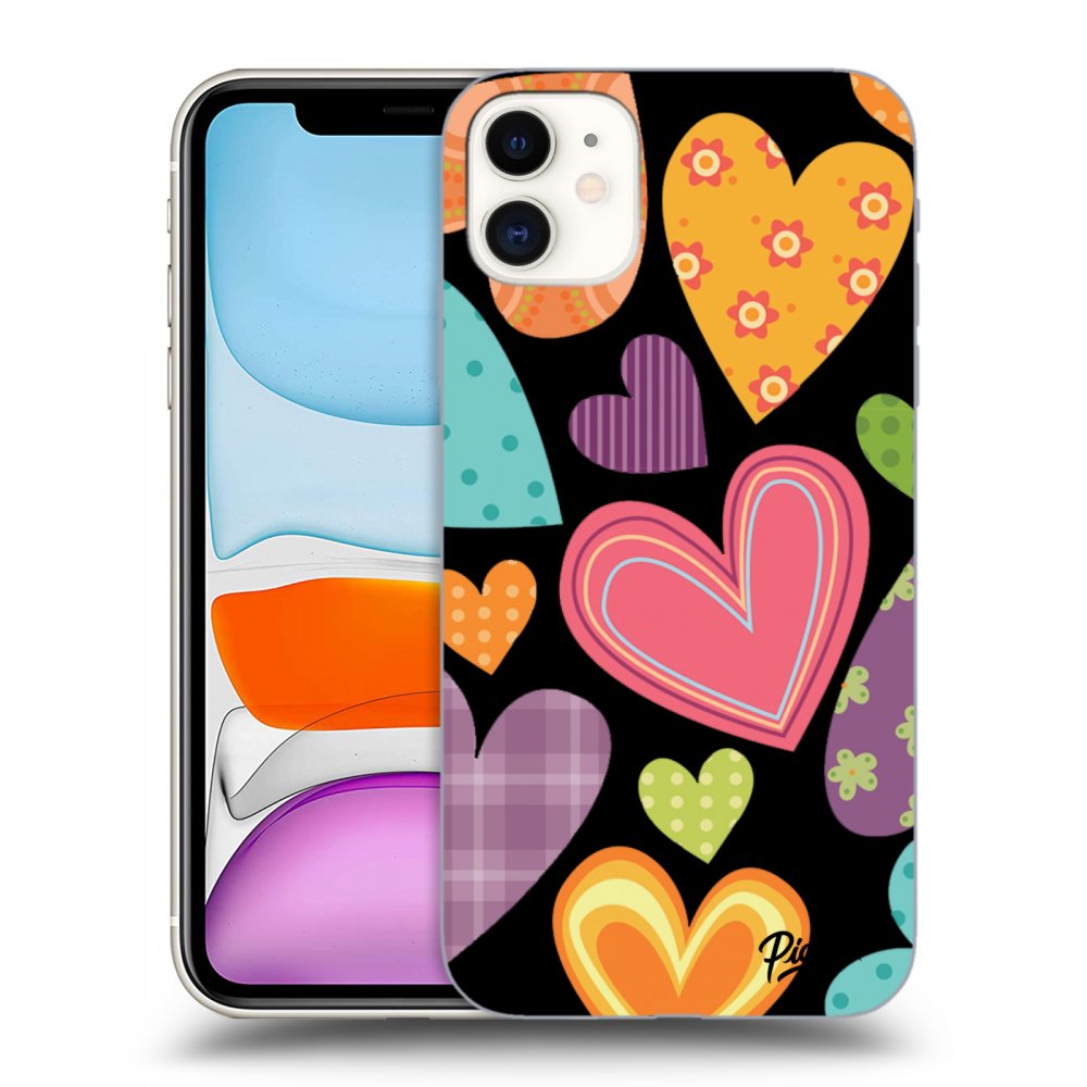 Picasee ULTIMATE CASE pentru Apple iPhone 11 - Colored heart