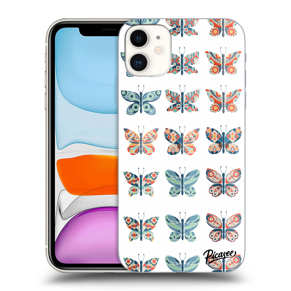 Picasee husă transparentă din silicon pentru Apple iPhone 11 - Butterflies