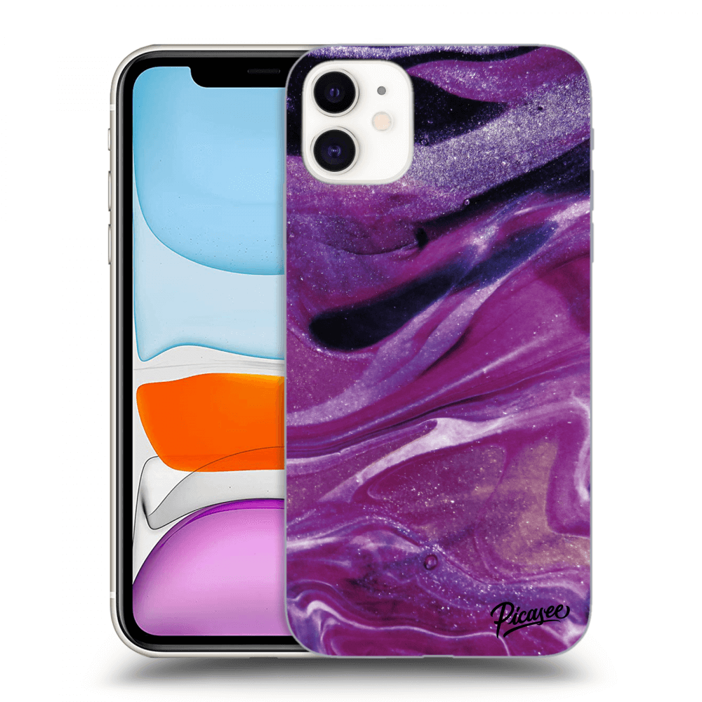 Picasee ULTIMATE CASE MagSafe pentru Apple iPhone 11 - Purple glitter