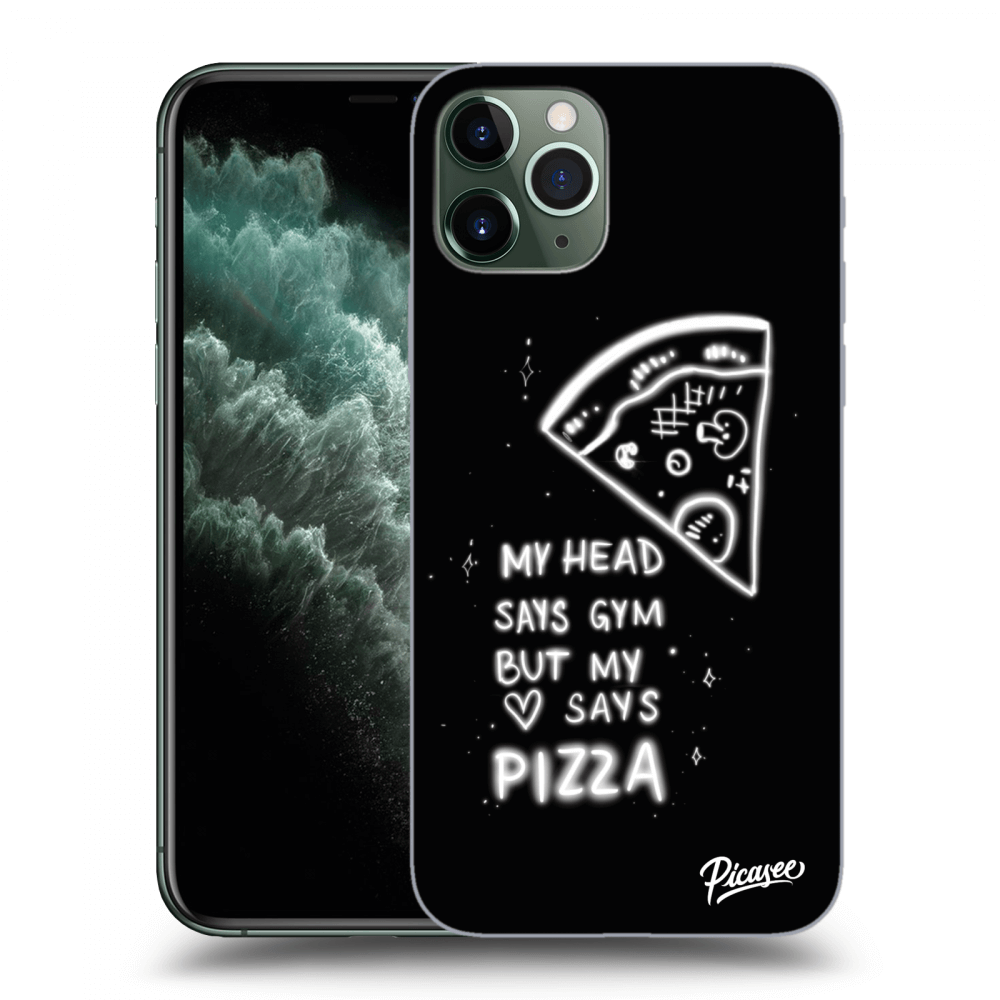 Picasee husă neagră din silicon pentru Apple iPhone 11 Pro - Pizza