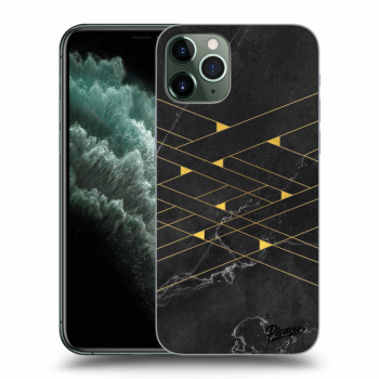 Picasee husă transparentă din silicon pentru Apple iPhone 11 Pro - Gold Minimal