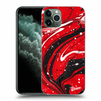 Picasee husă transparentă din silicon pentru Apple iPhone 11 Pro - Red black