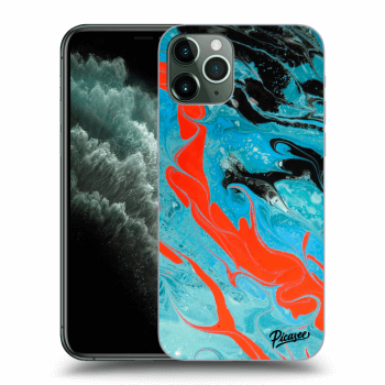 Picasee husă transparentă din silicon pentru Apple iPhone 11 Pro - Blue Magma