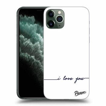 Picasee husă transparentă din silicon pentru Apple iPhone 11 Pro - I love you