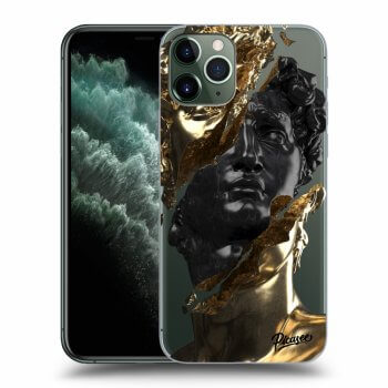 Picasee husă transparentă din silicon pentru Apple iPhone 11 Pro - Gold - Black