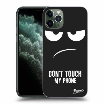 Picasee husă neagră din silicon pentru Apple iPhone 11 Pro - Don't Touch My Phone