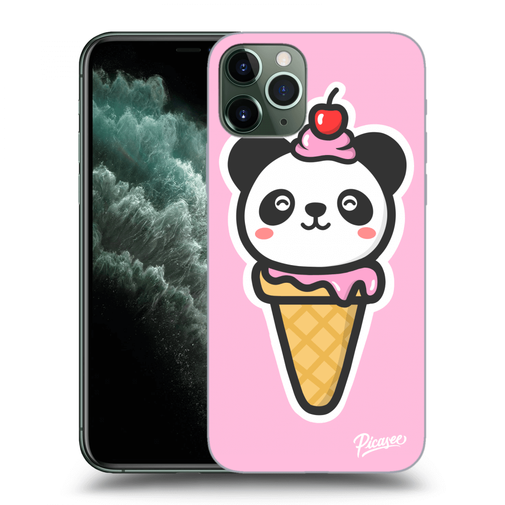 Picasee husă transparentă din silicon pentru Apple iPhone 11 Pro - Ice Cream Panda
