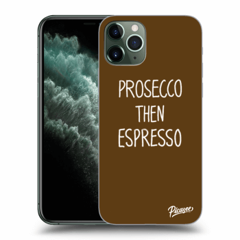 Picasee husă neagră din silicon pentru Apple iPhone 11 Pro Max - Prosecco then espresso